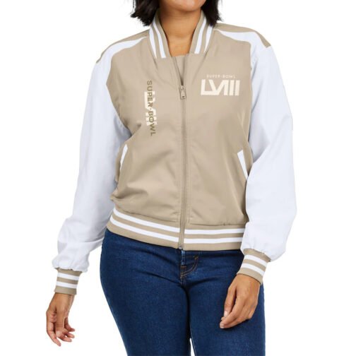 Super Bowl LVIII Tonal Tan and White Jacket - Image 5