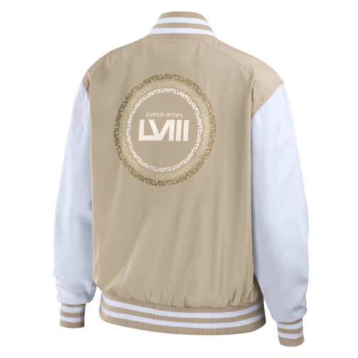 Super Bowl LVIII Tonal Tan and White Jacket - Image 2
