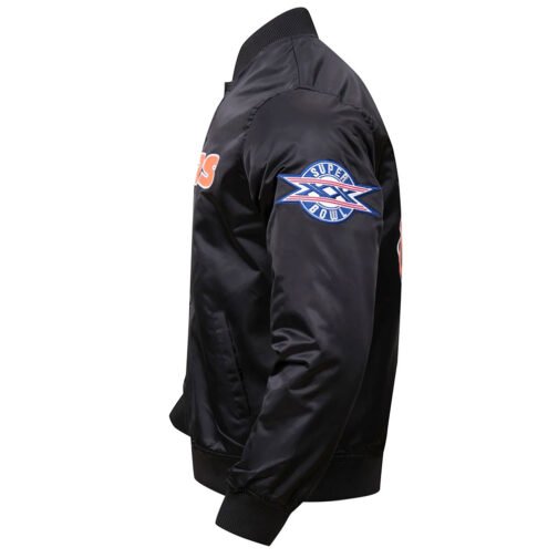 Chicago Bears Super Bowl XX Black Satin Jacket - Image 8