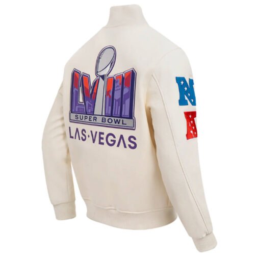 Superbowl LVIII Wool/Leather Varsity Jacket - Image 8