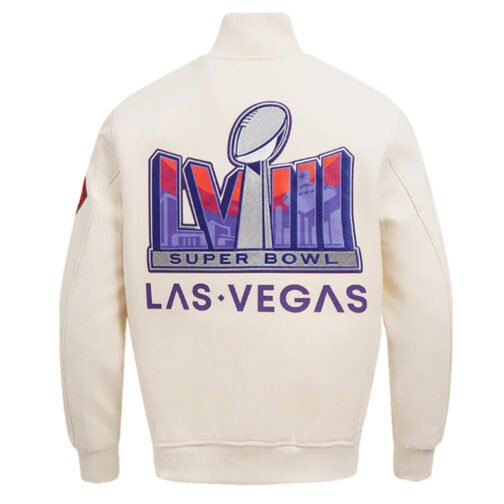 Superbowl LVIII Wool/Leather Varsity Jacket - Image 4