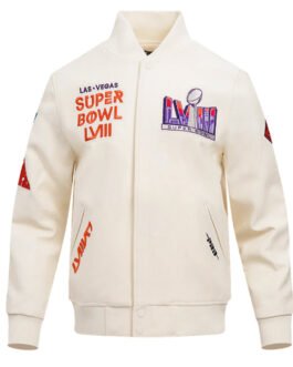 Superbowl LVIII Wool/Leather Varsity Jacket