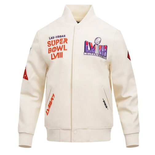 Superbowl LVIII Wool/Leather Varsity Jacket - Image 2