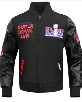 Superbowl LVIII Wool/Leather Varsity Jacket