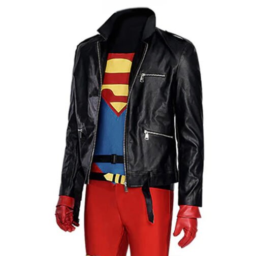 Superboy Comic Leather Jacket - Image 7