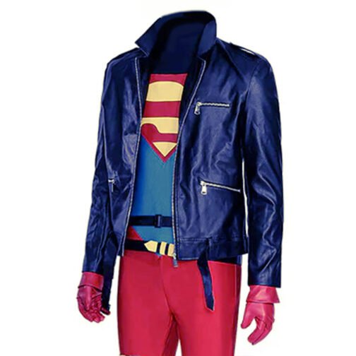 Superboy Comic Leather Jacket - Image 8