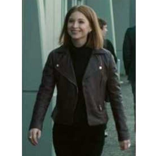 Superman & Lois Stacey Farber Maroon Leather Jacket - Image 2