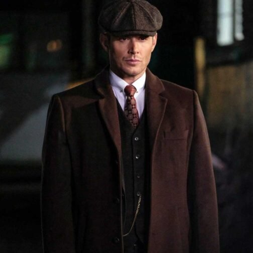 Supernatural Season 14 Jensen Ackles Brown Wool Coat - Image 10