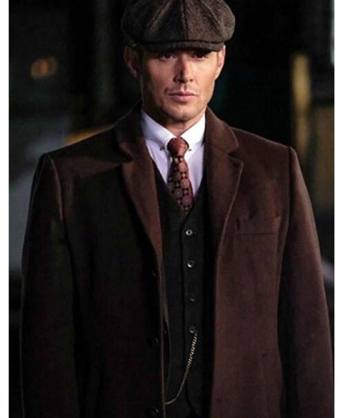 Supernatural Season 14 Jensen Ackles Brown Wool Coat - Image 4