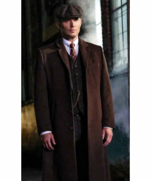 Supernatural Season 14 Jensen Ackles Brown Wool Coat - Image 5