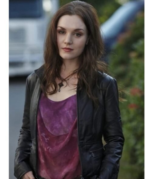 Rachel Miner Supernatural Season 05 Black Leather Jacket - Image 4