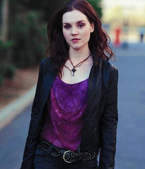 Rachel Miner Supernatural Season 05 Black Leather Jacket - Image 5