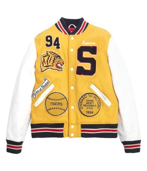 Varsity Supreme Tiger White and Yellow Jacket - Image 3