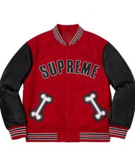 Supreme Bone Letterman Varsity Jacket