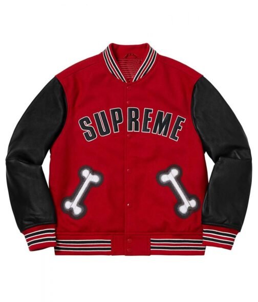 Supreme Bone Letterman Varsity Jacket