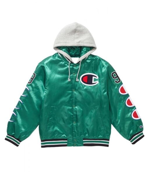 Varsity Supreme Champion Satin Jacket with Hood - Image 2