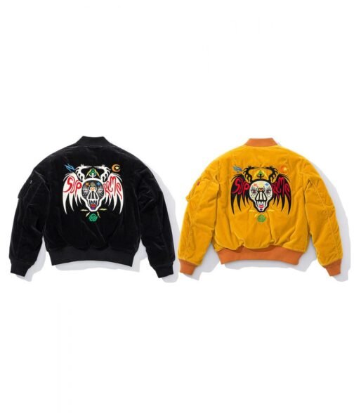Supreme Clayton Patterson Skulls Velvet Jacket - Image 6