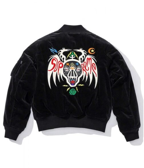 Supreme Clayton Patterson Skulls Velvet Jacket - Image 4