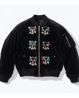 Supreme Clayton Patterson Skulls Velvet Jacket