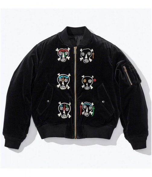 Supreme Clayton Patterson Skulls Velvet Jacket - Image 2