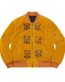 Supreme Clayton Patterson Skulls Velvet Jacket