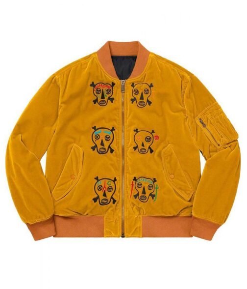 Supreme Clayton Patterson Skulls Velvet Jacket