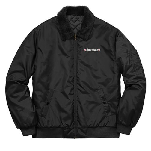 Supreme Independent Fur Collar Bomber Jacket - Image 3