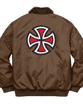 Supreme Independent Fur Collar Bomber Jacket