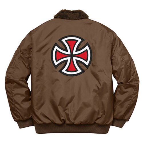 Supreme Independent Fur Collar Bomber Jacket - Image 2