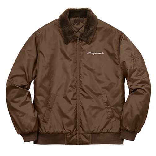 Supreme Independent Fur Collar Bomber Jacket - Image 4