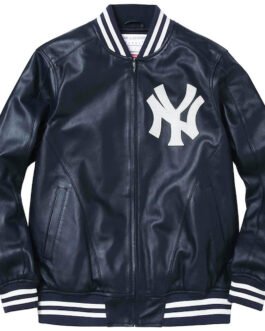Supreme NY Yankees Varsity Leather Jacket