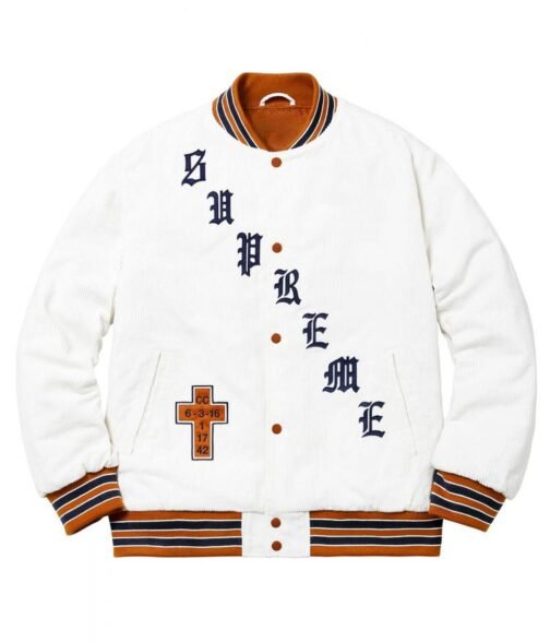 Supreme Old English Corduroy Bomber Jacket - Image 3