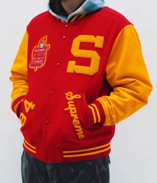 Men’s Supreme Team S Varsity Jacket - Image 7