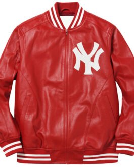 Supreme NY Yankees Varsity Leather Jacket