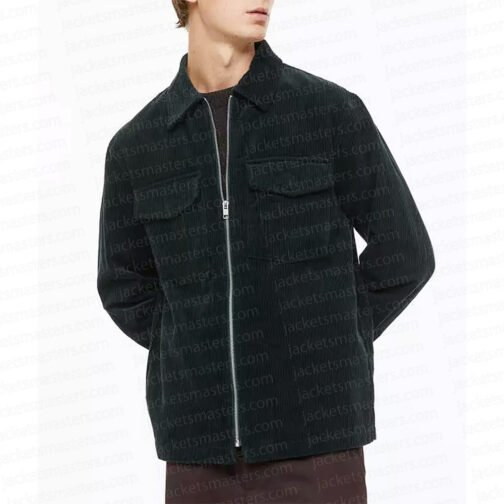 How I Met Your Father Suraj Sharma Black Corduroy Jacket - Image 3