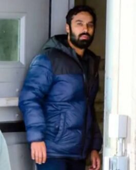 Kunal Nayyar Suspicion Puffer Blue Hooded Jacket