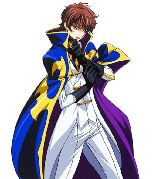 Suzaku Kururugi Code Geass Cotton Blue Cape - Image 2