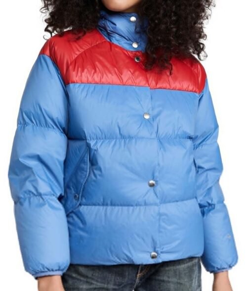Chicago Fire Season 10 Kara Killmer Puffer Royal Blue Jacket