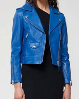 Erinn Westbrook Riverdale Royal Blue Leather Jacket