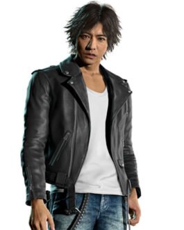 Takayuki Yagami Lost Judgment Black Leather Jacket