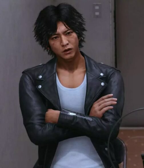 Takayuki Yagami Lost Judgment Black Leather Jacket - Image 8
