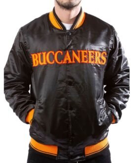 Tampa Bay Buccaneers Black Satin Jacket