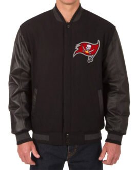 Tampa Bay Buccaneers Varsity Embroidered Black Jacket