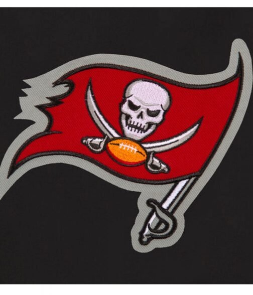 Tampa Bay Buccaneers Bomber Black Wool Jacket - Image 2