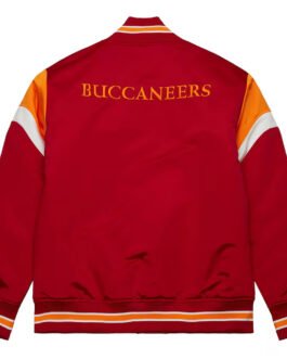 Tampa Bay Buccaneers Heavyweight Red Satin Jacket