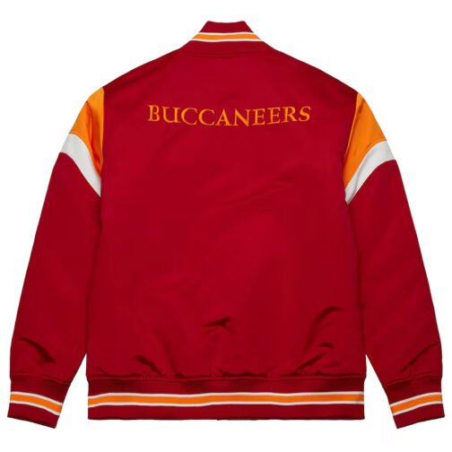 Tampa Bay Buccaneers Heavyweight Red Satin Jacket - Image 2