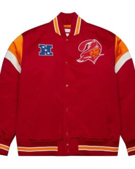 Tampa Bay Buccaneers Heavyweight Red Satin Jacket