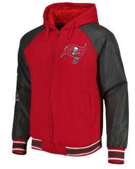 Tampa Bay Buccaneers Defender Red Hoodie Varsity Jacket
