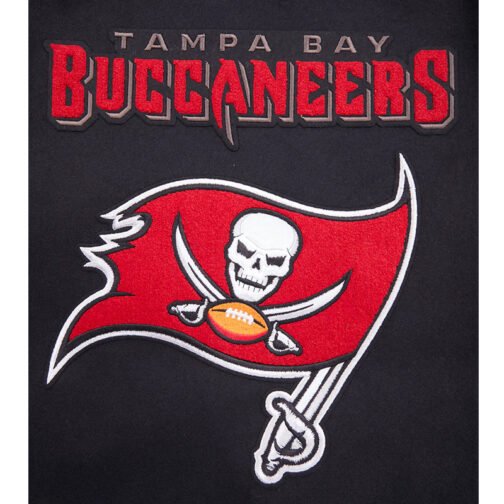 Tampa Bay Buccaneers Mashup Rib Varsity Wool/Leather Jacket - Image 5