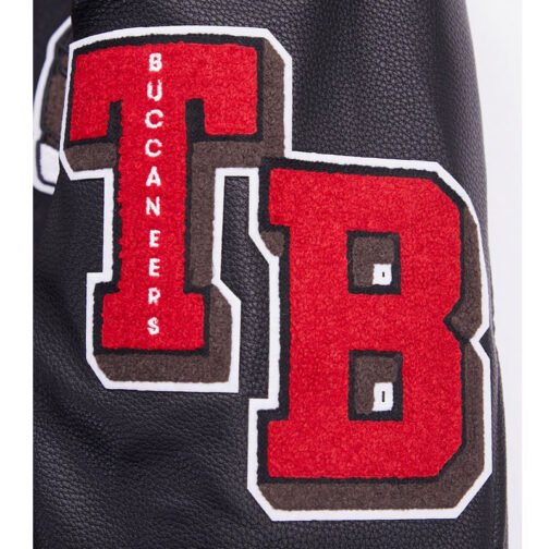 Tampa Bay Buccaneers Mashup Rib Varsity Wool/Leather Jacket - Image 6